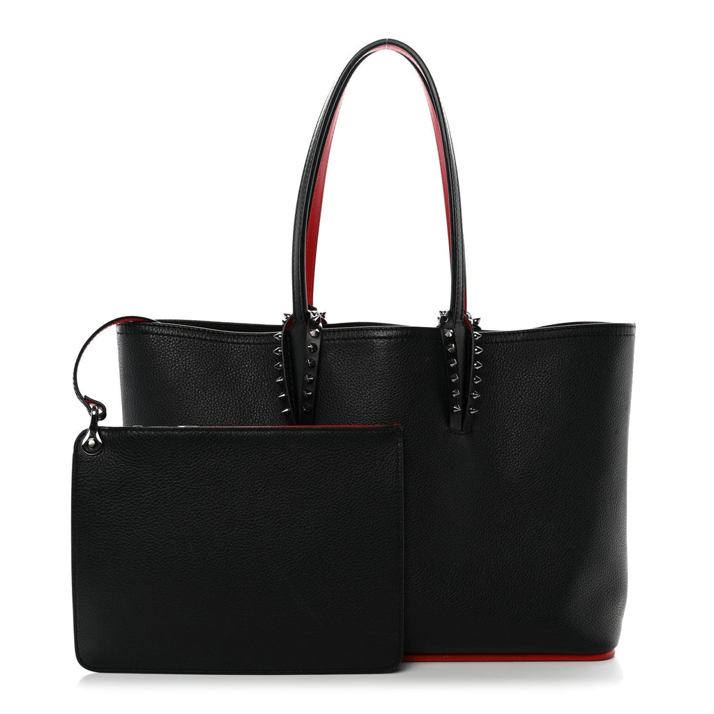 Calfskin Spikes East West Cabata Tote Black