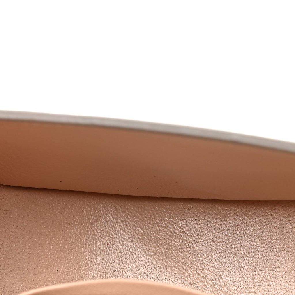 Calfskin Lambskin Quilted Studded Nile Bracelet Minaudiere Bag Pastel Grey