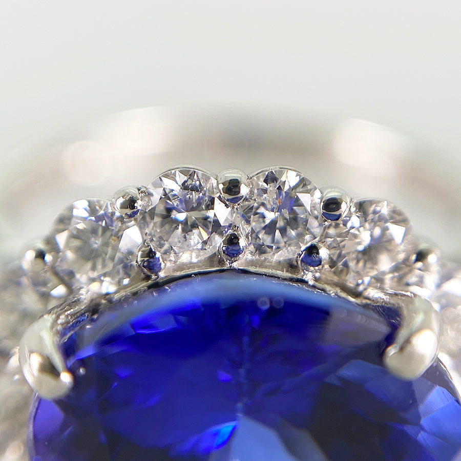 Ring Platinum Tanzanite Diamond