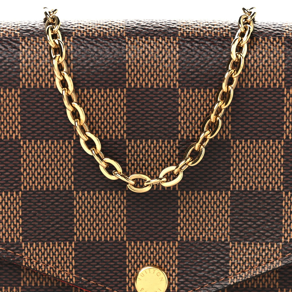 Damier Ebene Pochette Felicie Chain Wallet