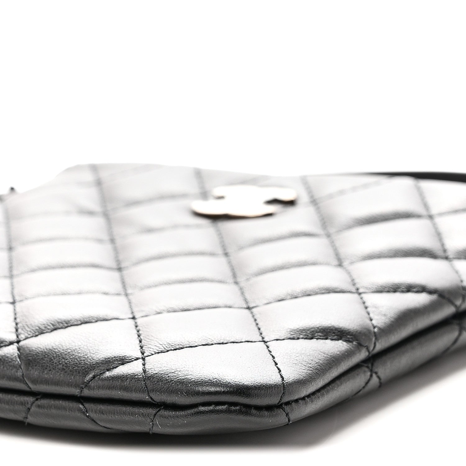Lambskin Quilted Uniform Crossbody Bag Black