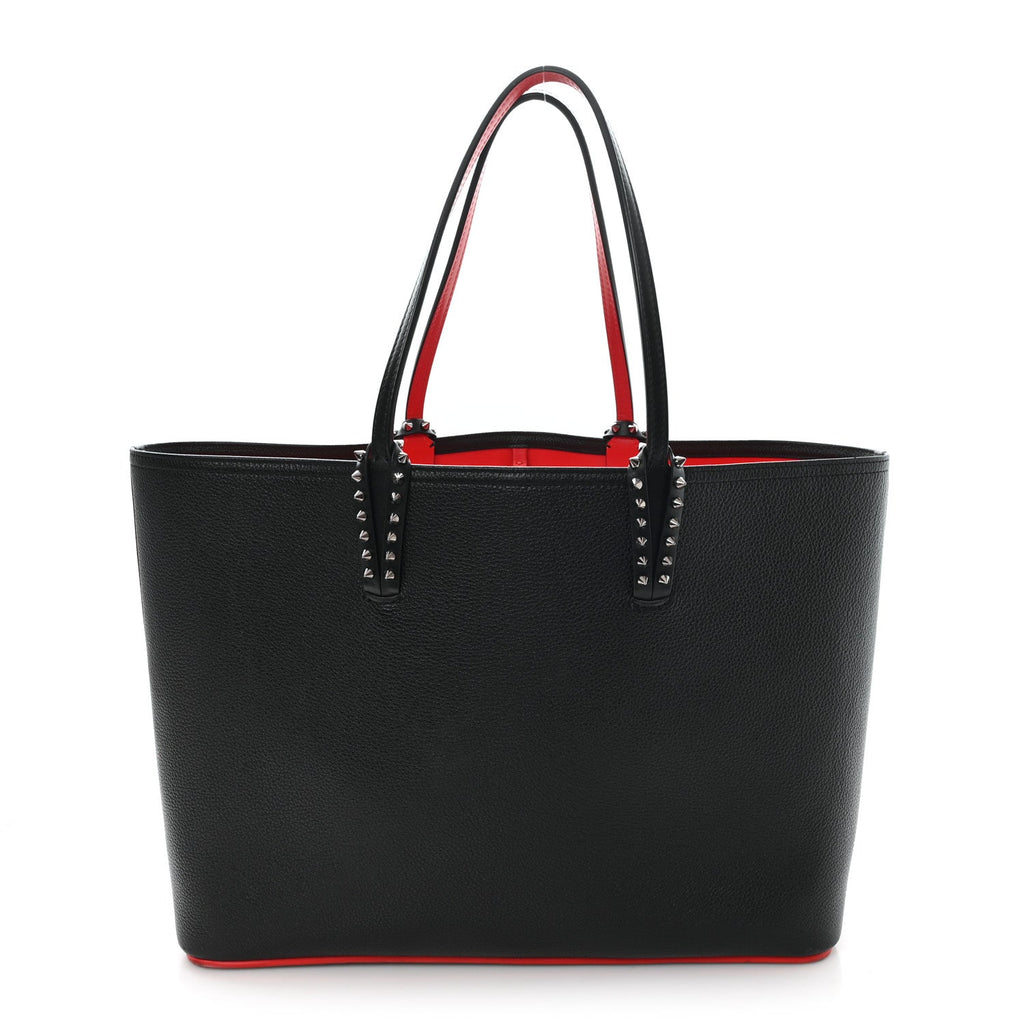 Calfskin Spikes East West Cabata Tote Black