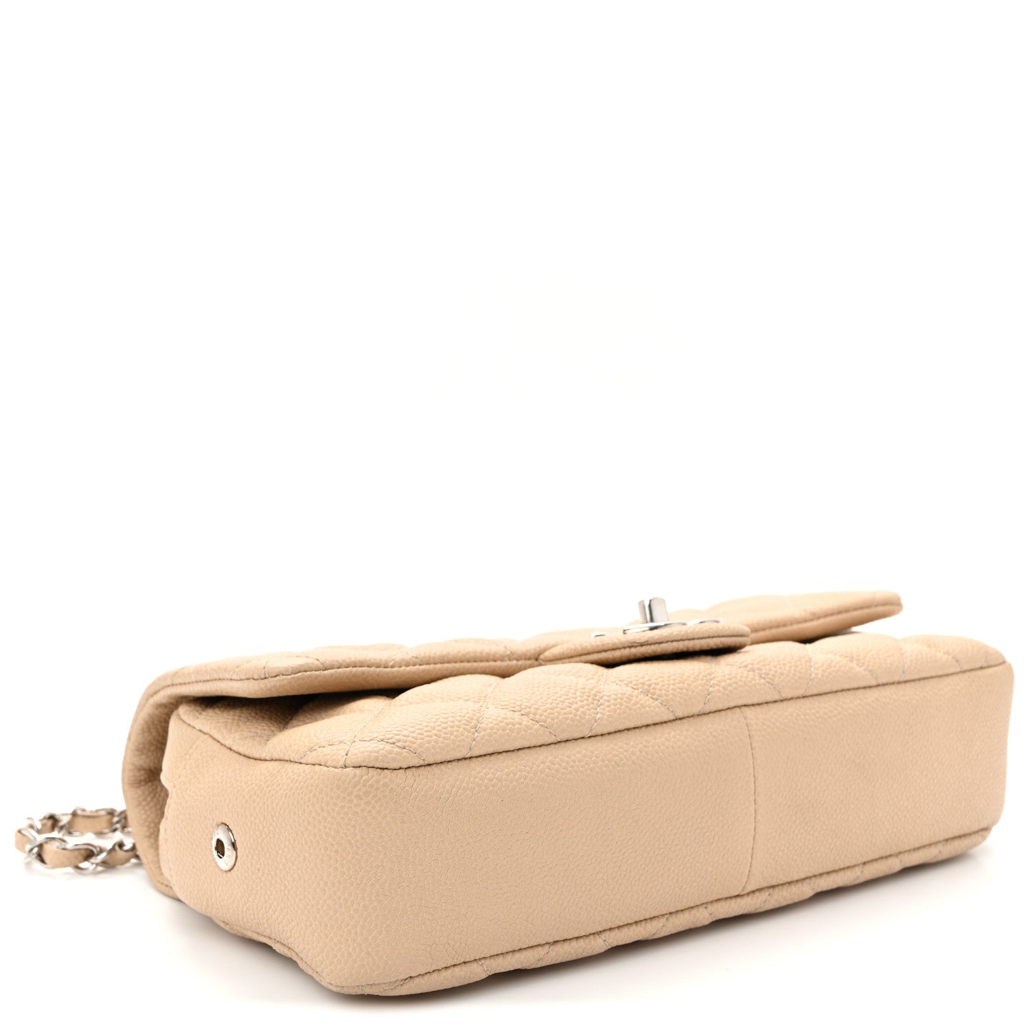 Caviar Quilted Medium Easy Flap Beige