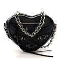 Agneau Arena Mini Le Cagole Heart Bag Black