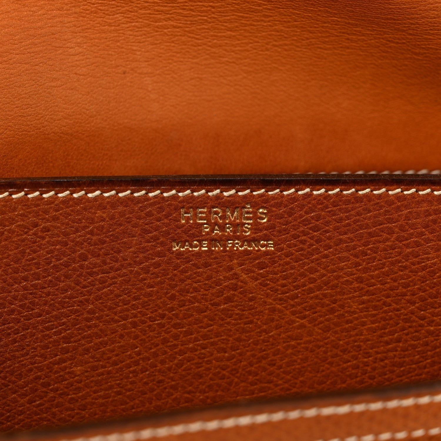 Canvas Courchevel Medor Clutch Gold Brown