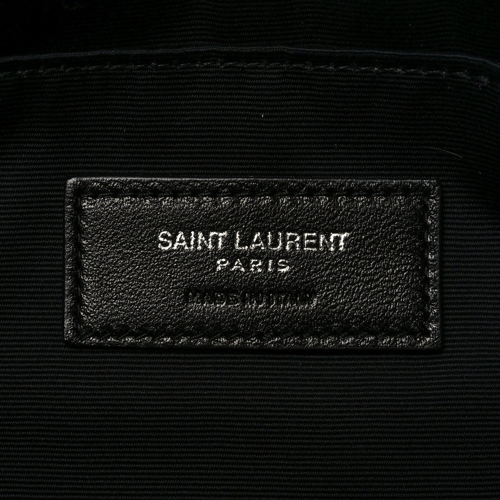 Linen Canvas Rive Gauche Zipped Pouch Black