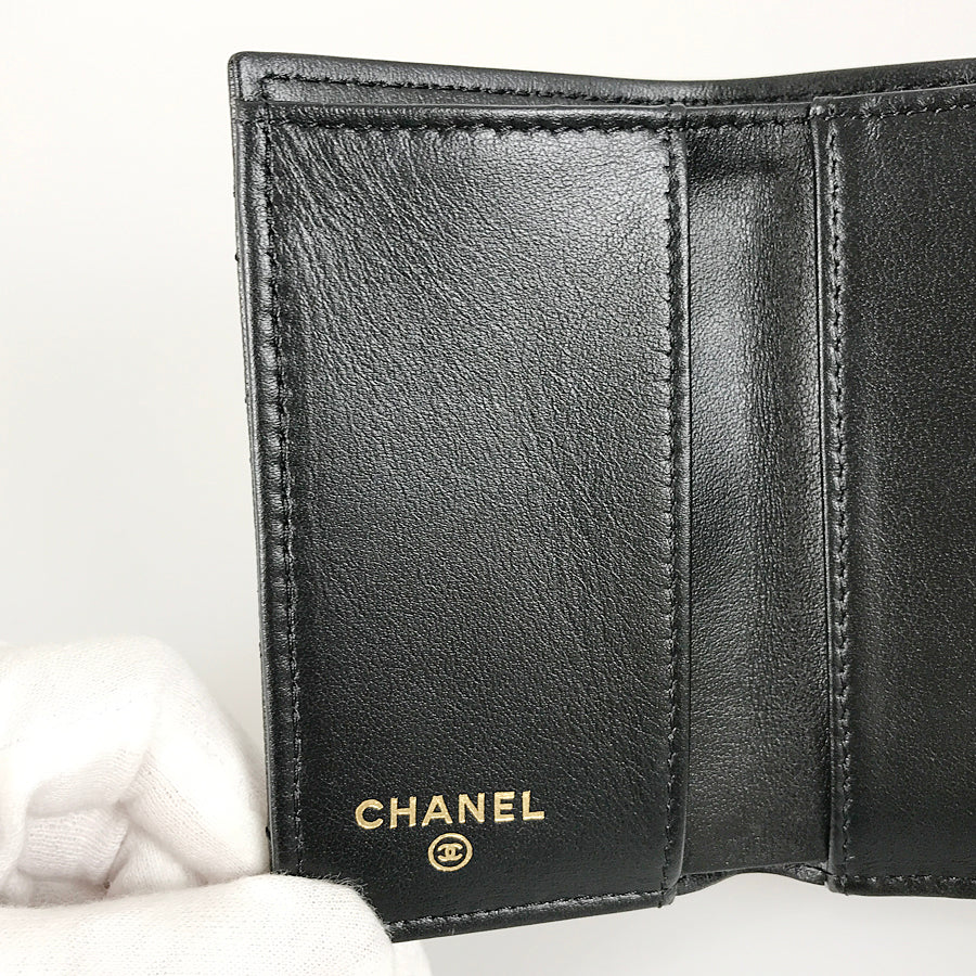 CHANEL Boy Chanel Compact wallet Trifold wallet