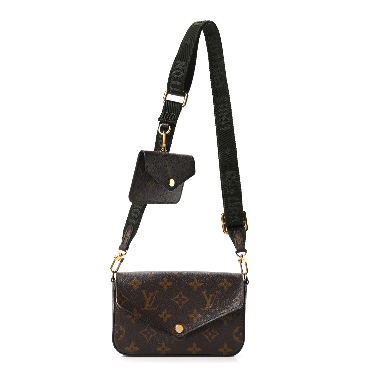 Monogram Felicie Strap & Go Kaki Kaki