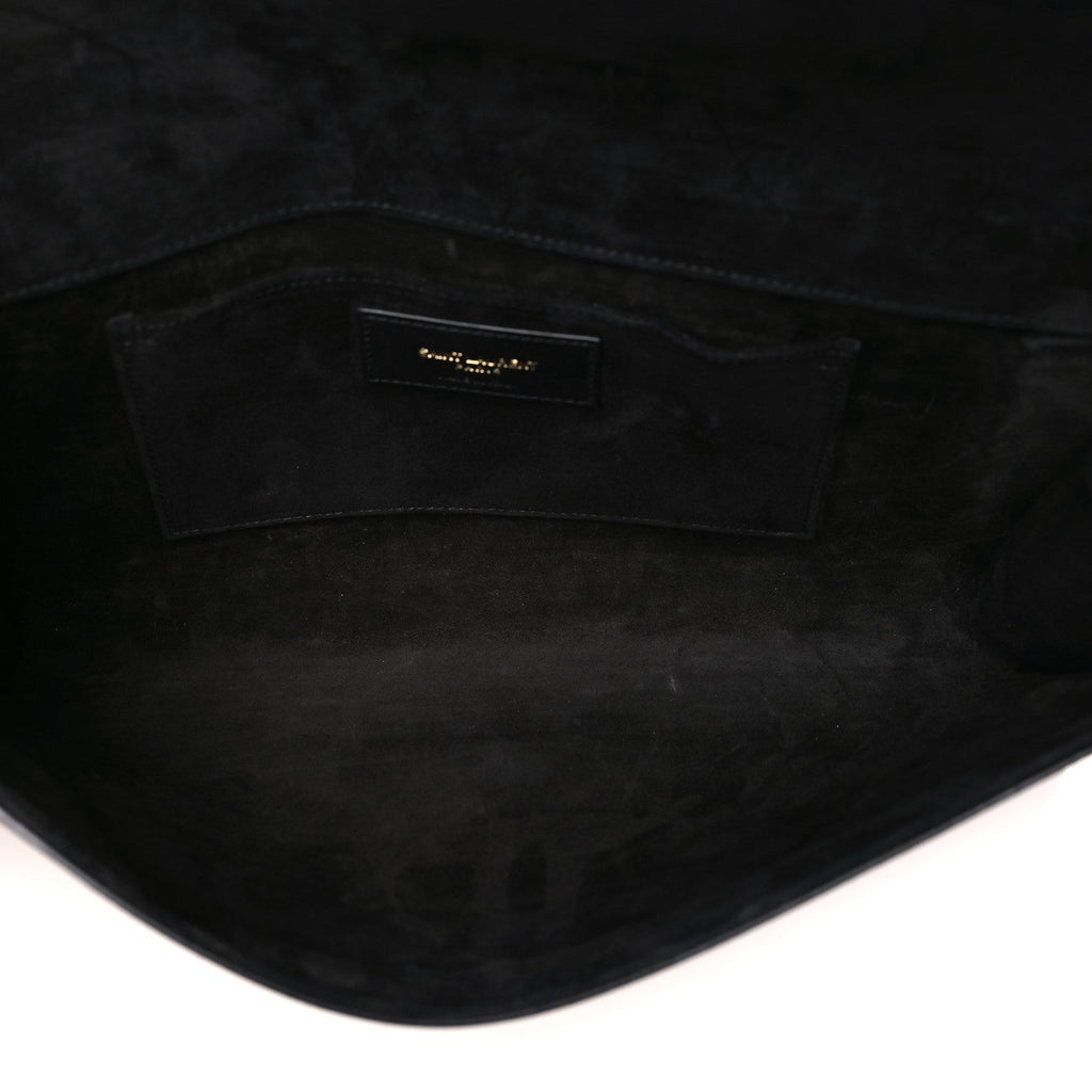 Calfskin Classic Y Ligne Clutch Black