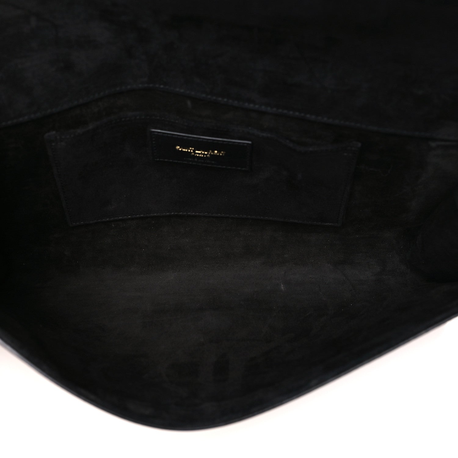Calfskin Classic Y Ligne Clutch Black
