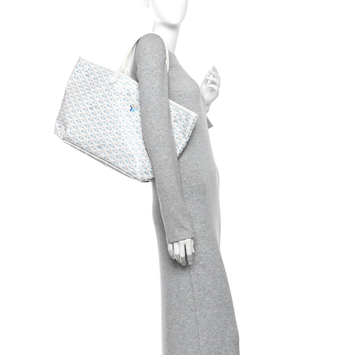 Goyardine Saint Louis Claire Voie PM White Opaline