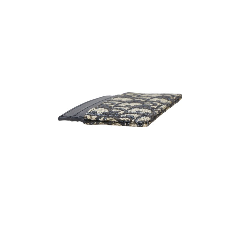 Dior 30 Montaigne Freesia Oblique Jacquard Cotton Canvas Lambskin Card Holder