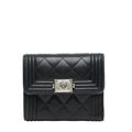 Chanel Boy Chanel Lambskin Trifold Wallet