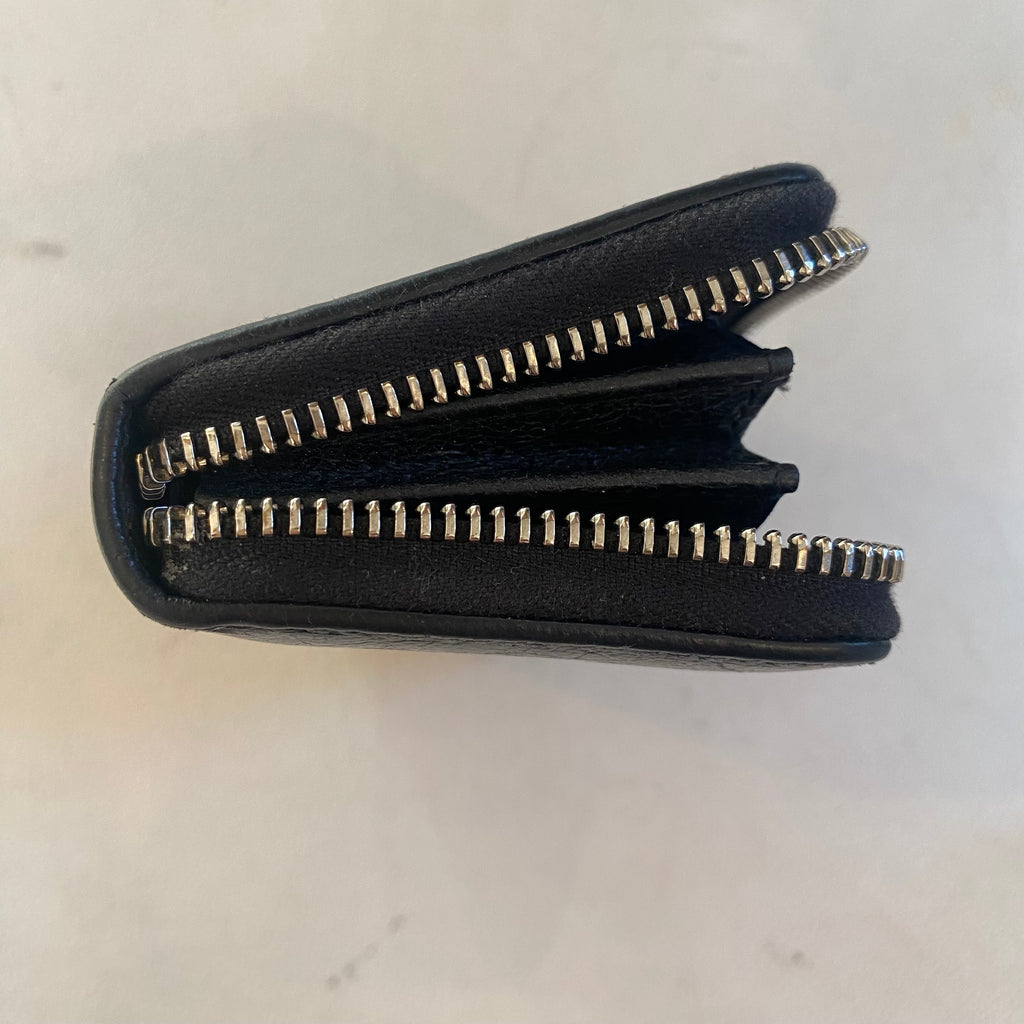 GUCCI Style 581530 Coin Case Wallet Interlocking G Leather Black Unisex