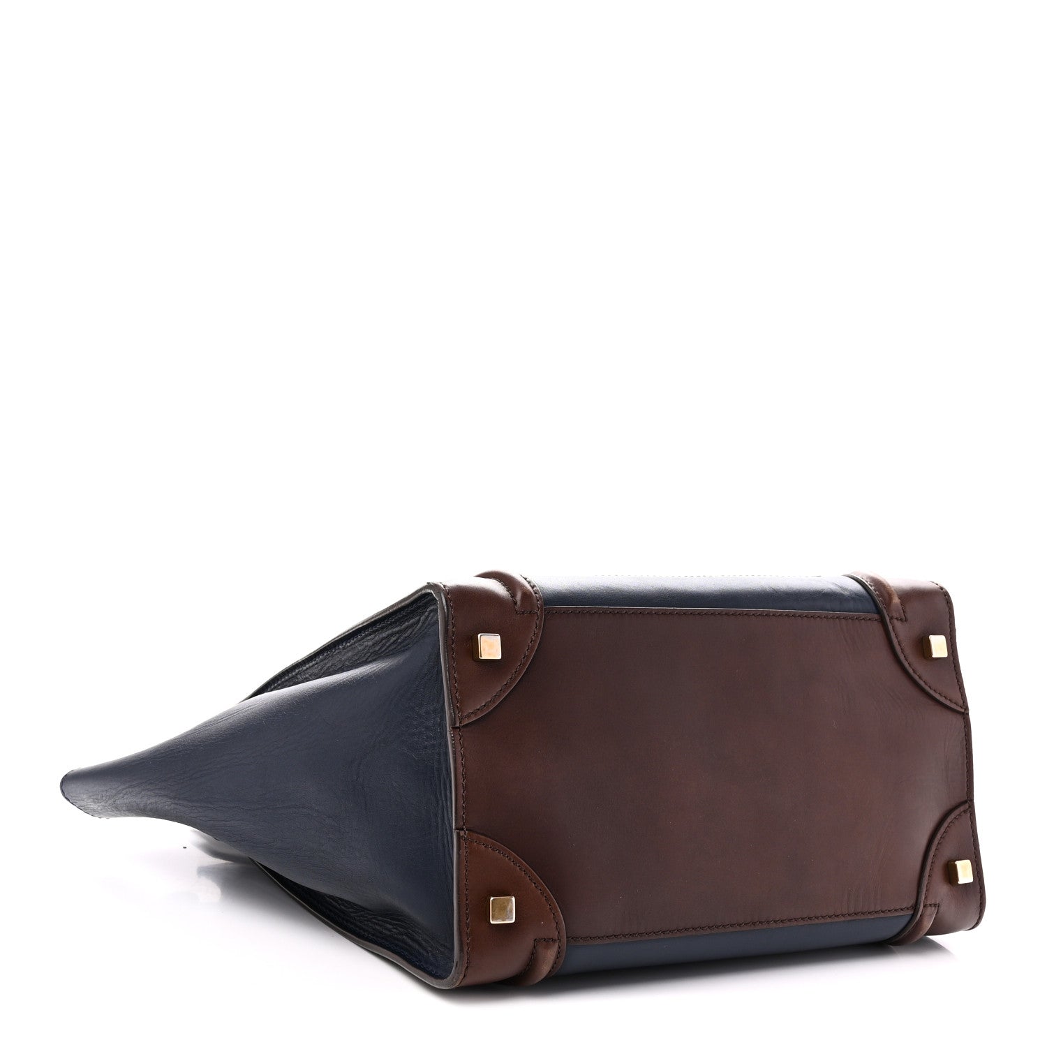 Smooth Calfskin Mini Tri-Color Luggage Navy