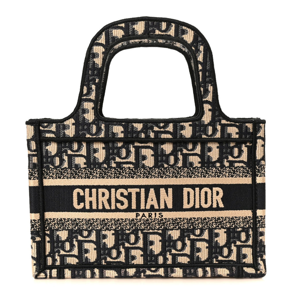 Oblique Mini Book Tote Blue Multicolor