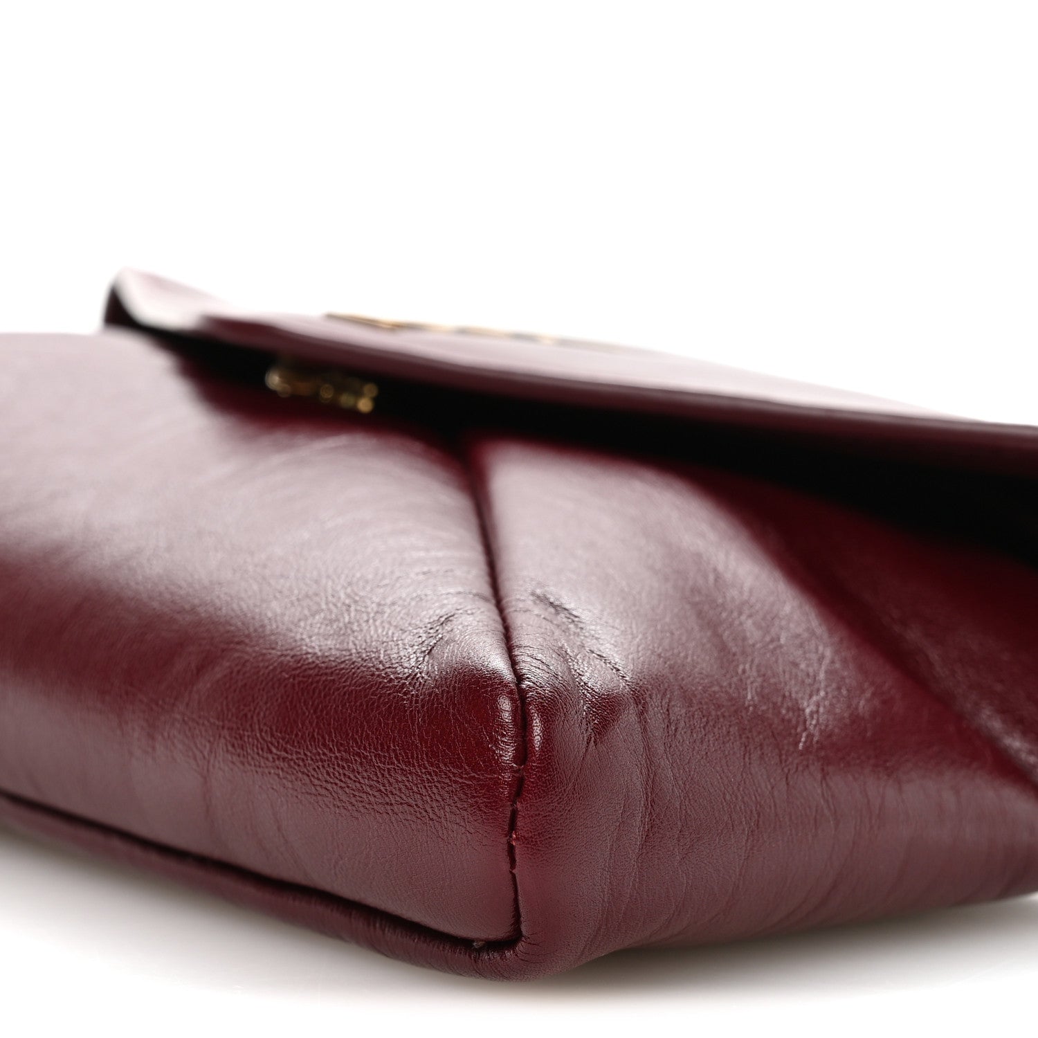Lambskin Small Cassandre Envelope Pouch Dark Ruby