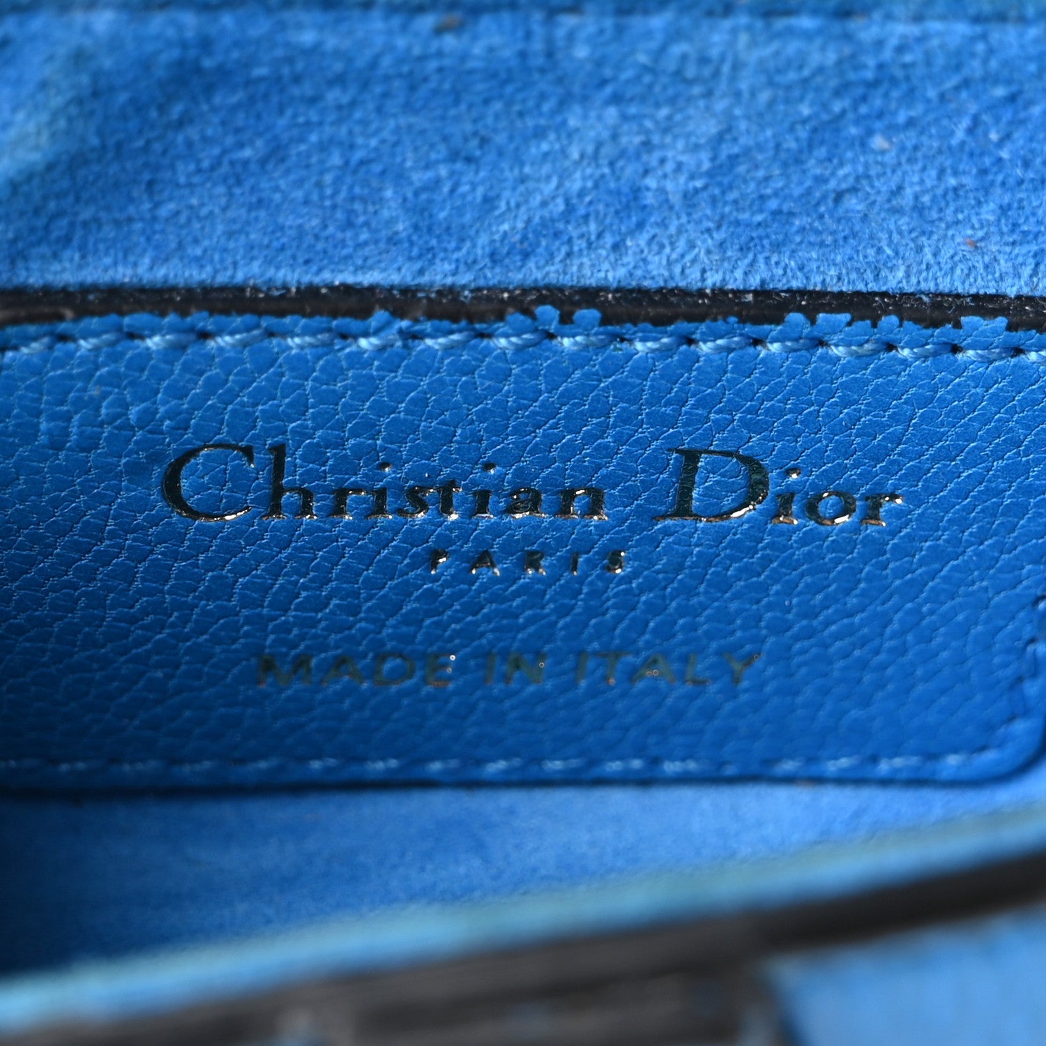 Goatskin Micro Saddle Bag With Strap Blue