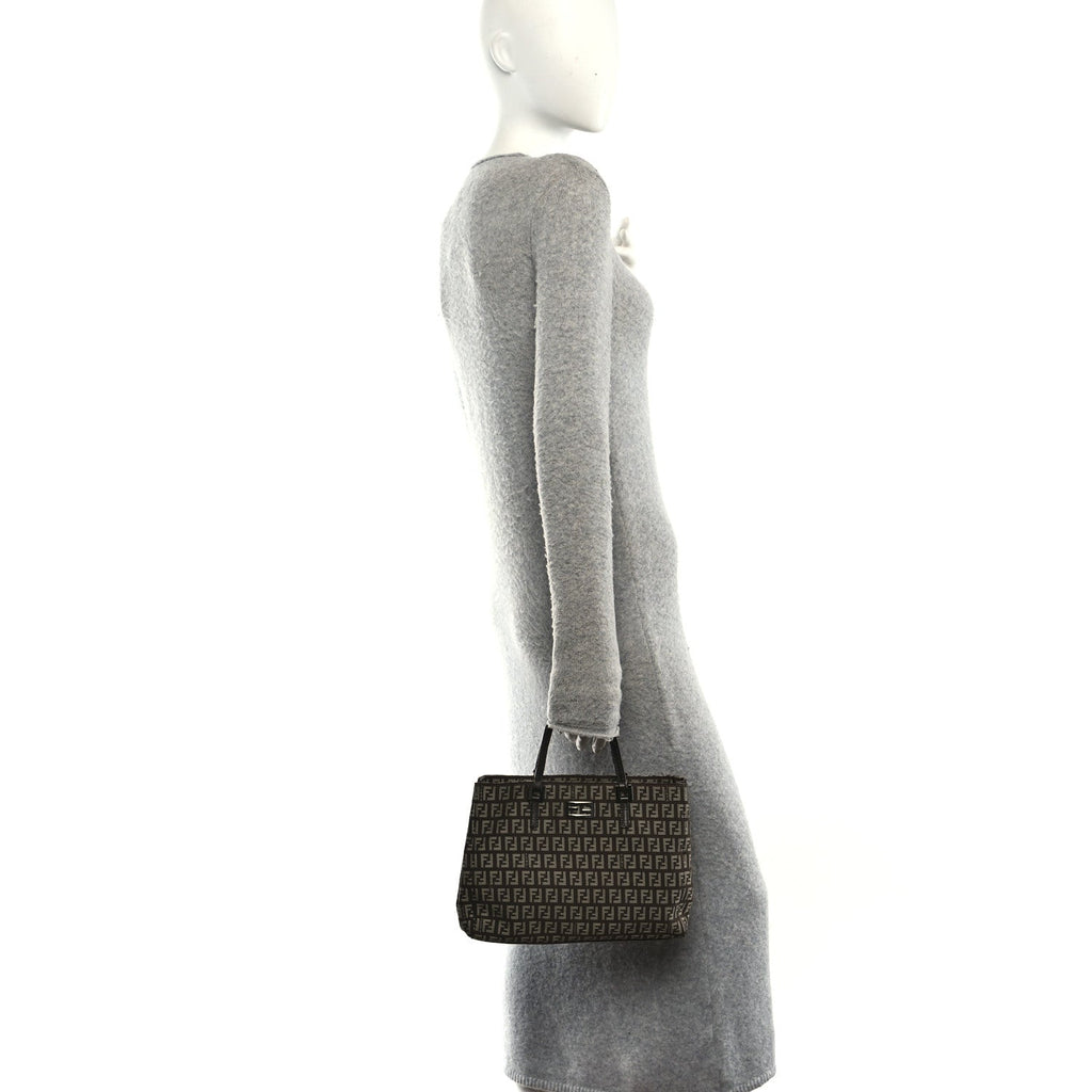 Zucchino Vitello Small Tote Testa di Moro Beige