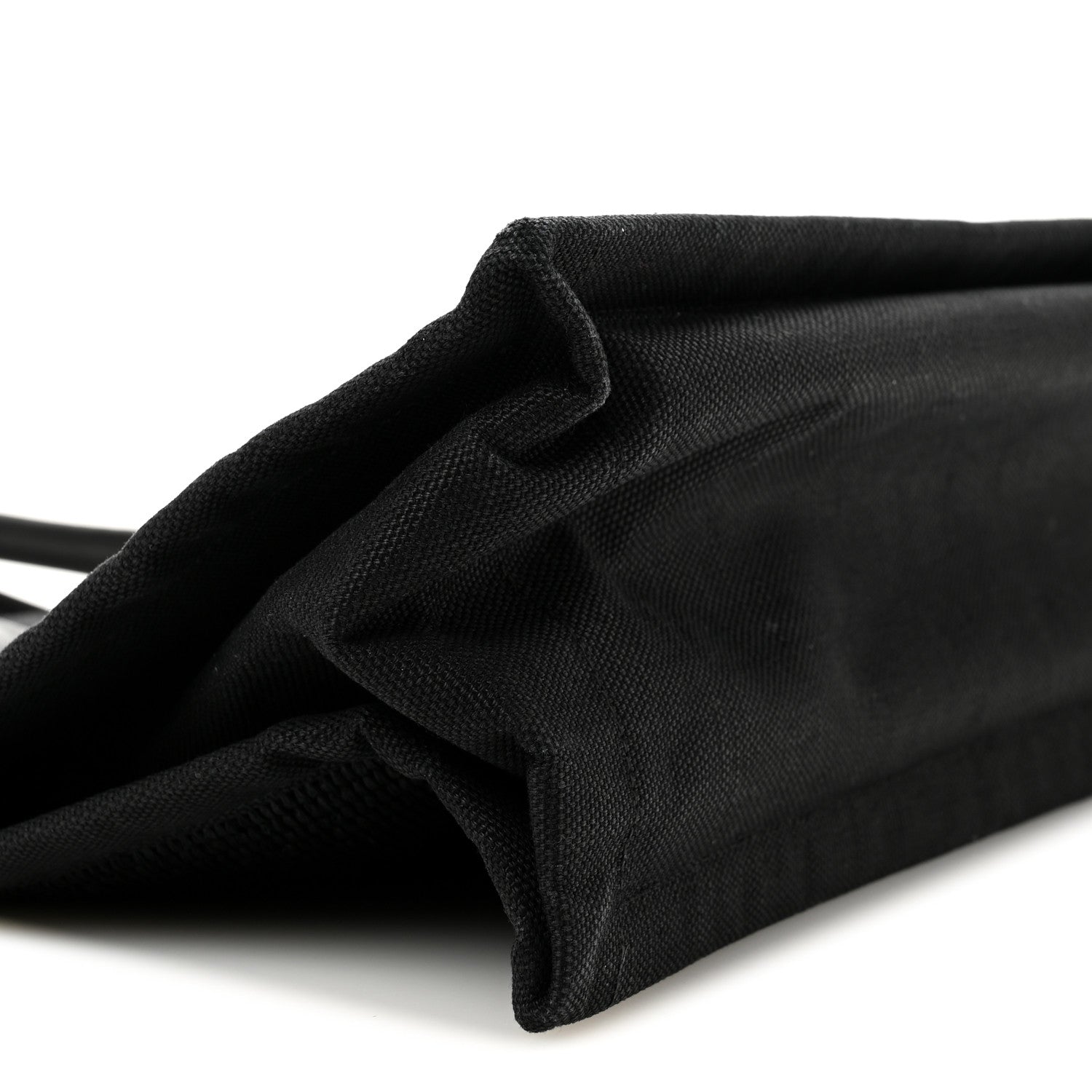 Raffia Linen Calfskin Small Rive Gauche Tote Black