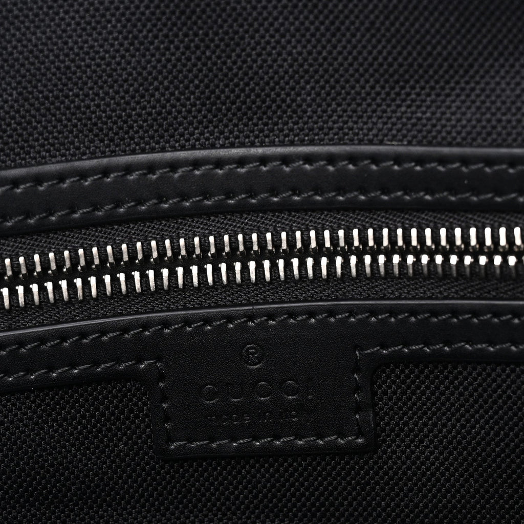 GG Supreme Monogram Appia Calfskin Web Briefcase Black