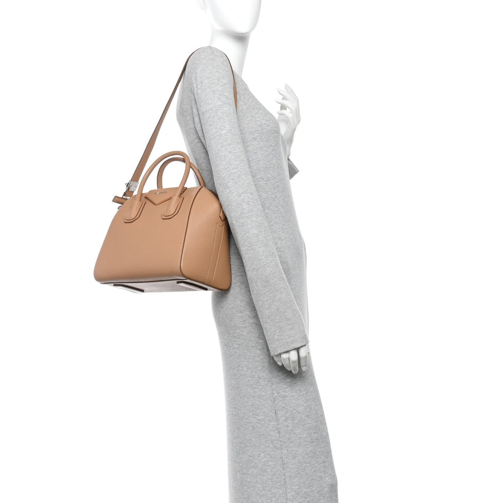 Sugar Goatskin Small Antigona Medium Beige