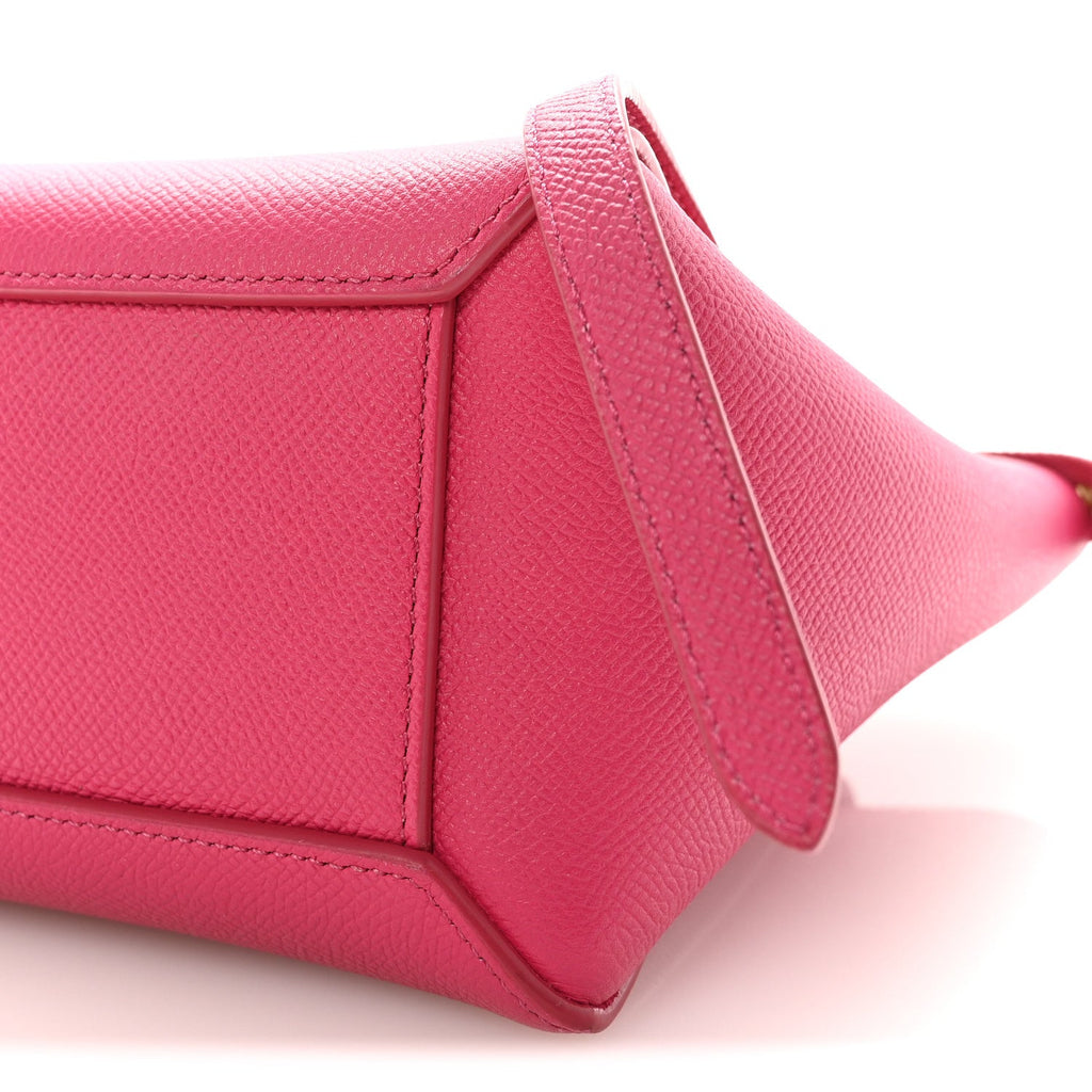 Grained Calfskin Nano Belt Bag Raspberry