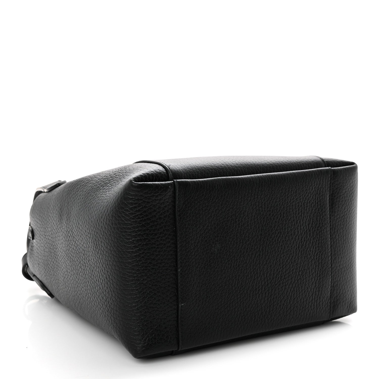 Calfskin Medium Signature Bucket Bag Black