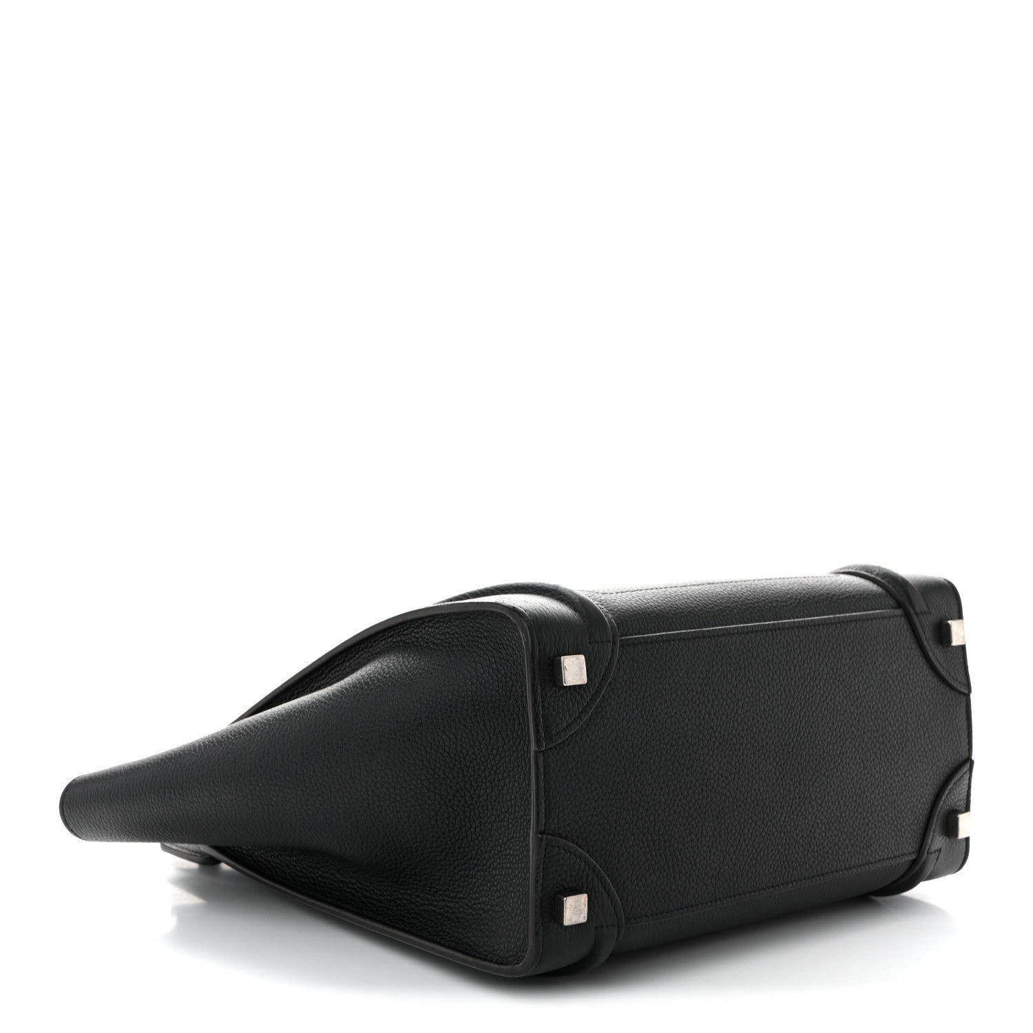 Drummed Calfskin Micro Luggage Black
