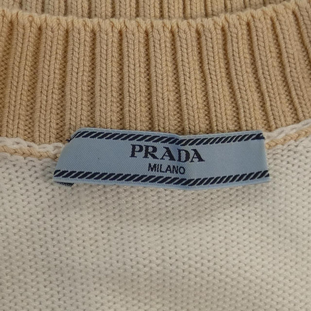 Prada Cropped Semi Raglan Shoulder Cardigan