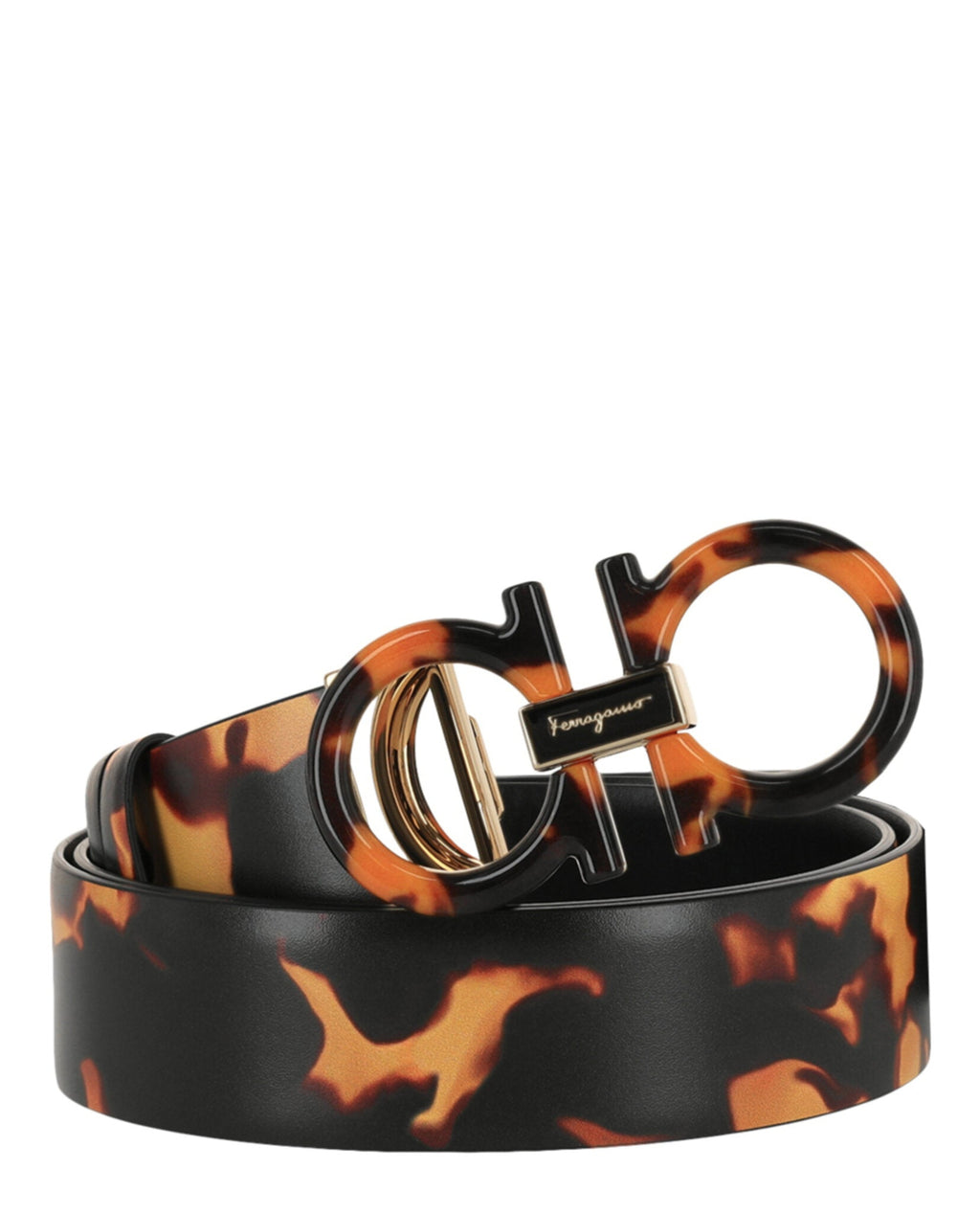 Ferragamo Womens Double Gancini Belt