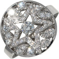 Chanel K18WG Comete Ring Diamond Ring J4123