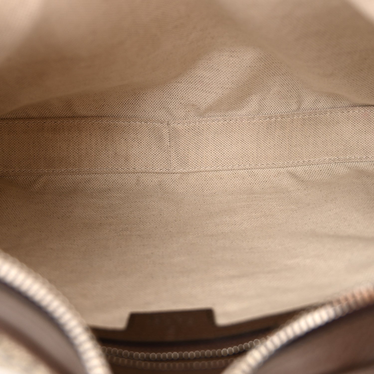 GG Supreme Monogram Textured Calfskin Web Large Attache Shoulder Bag Beige Ebony New Acero