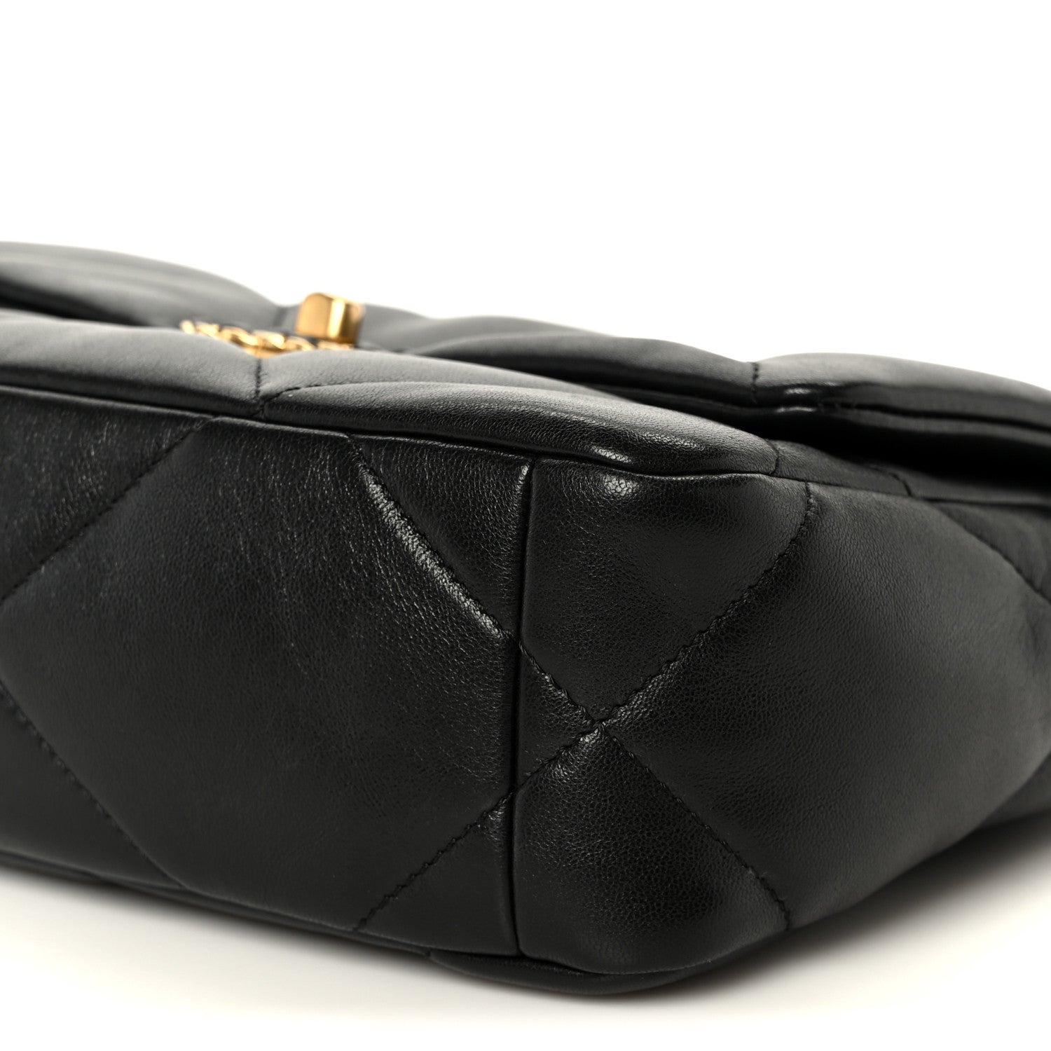 Lambskin Quilted Medium Chanel 19 Flap Black