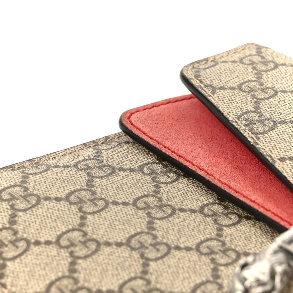 GG Supreme Monogram Small Dionysus Shoulder Bag Red