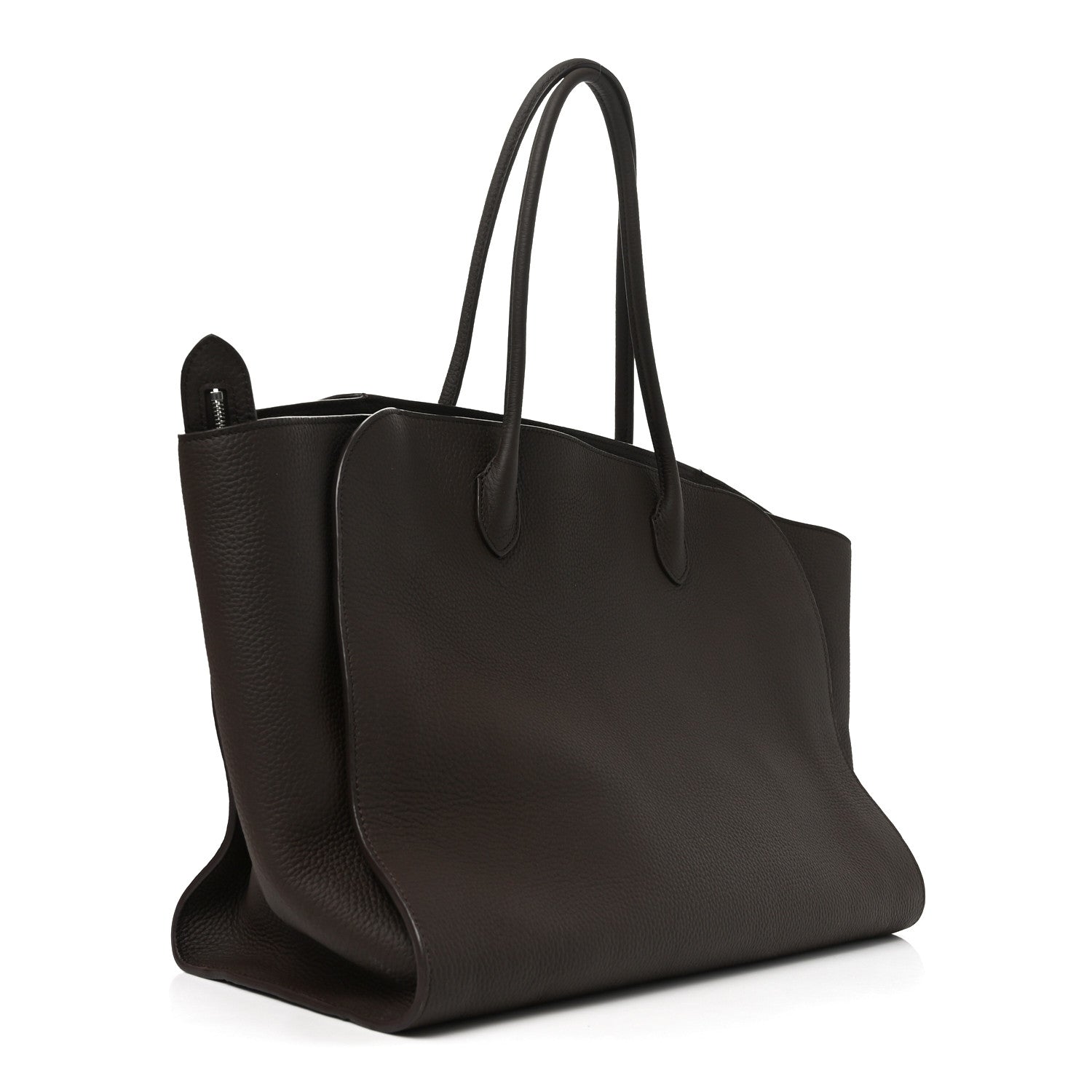 Matte Grained Calfskin Marlo 17 Deep Brown