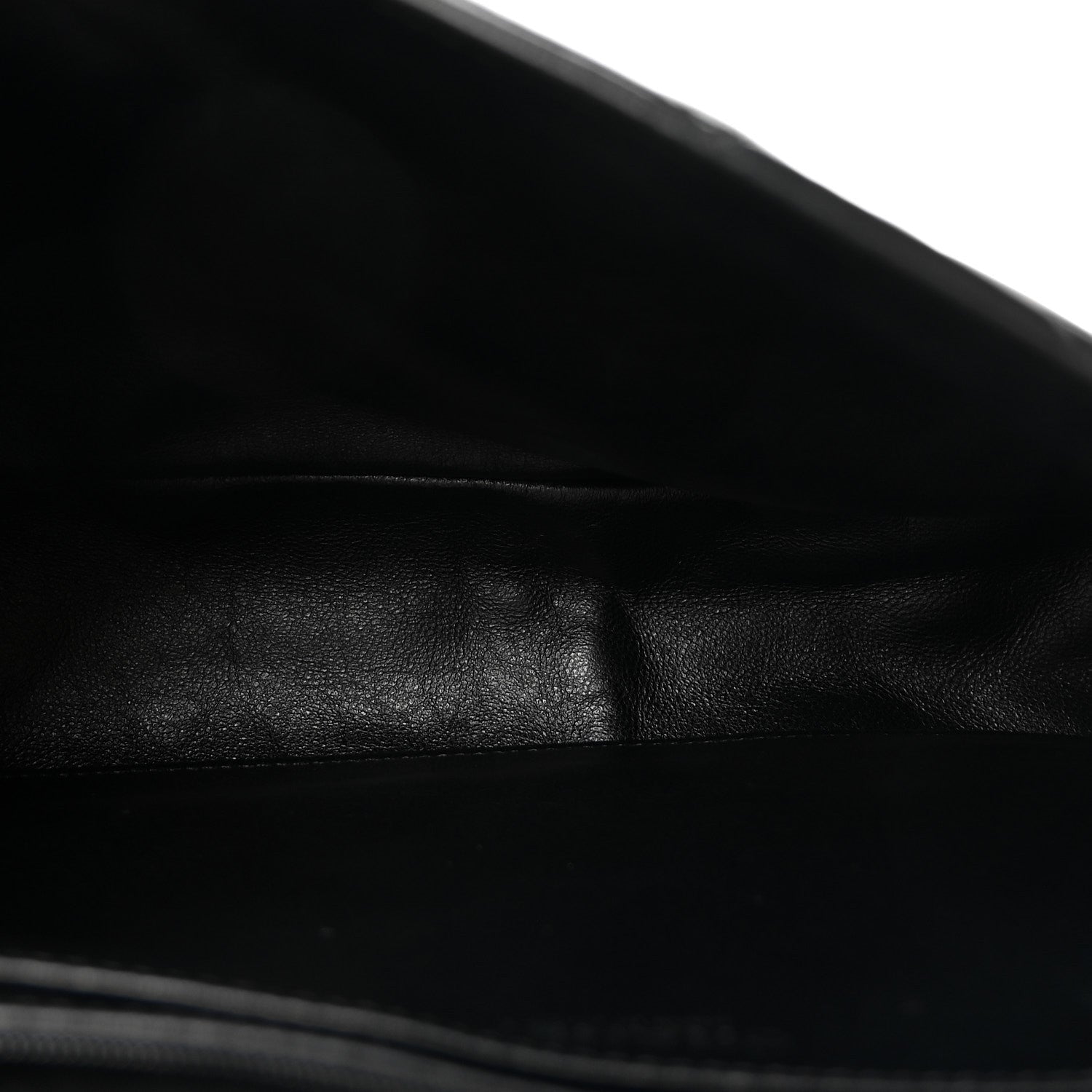 Patent Quilted Jumbo Single Flap Black