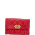 Chanel Coco Mark Matelasse Lambskin Card Case
