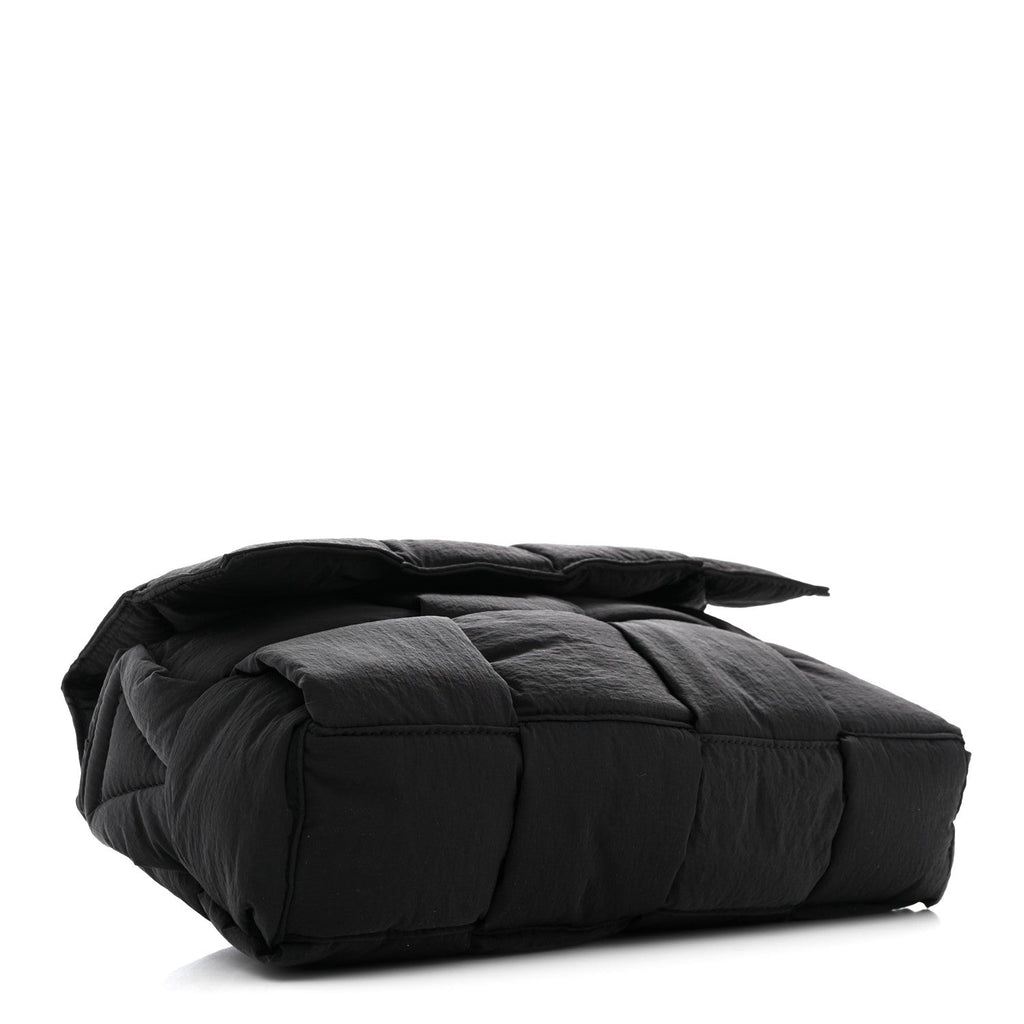Nylon Intrecciato Padded Tech Cassette Bag Black