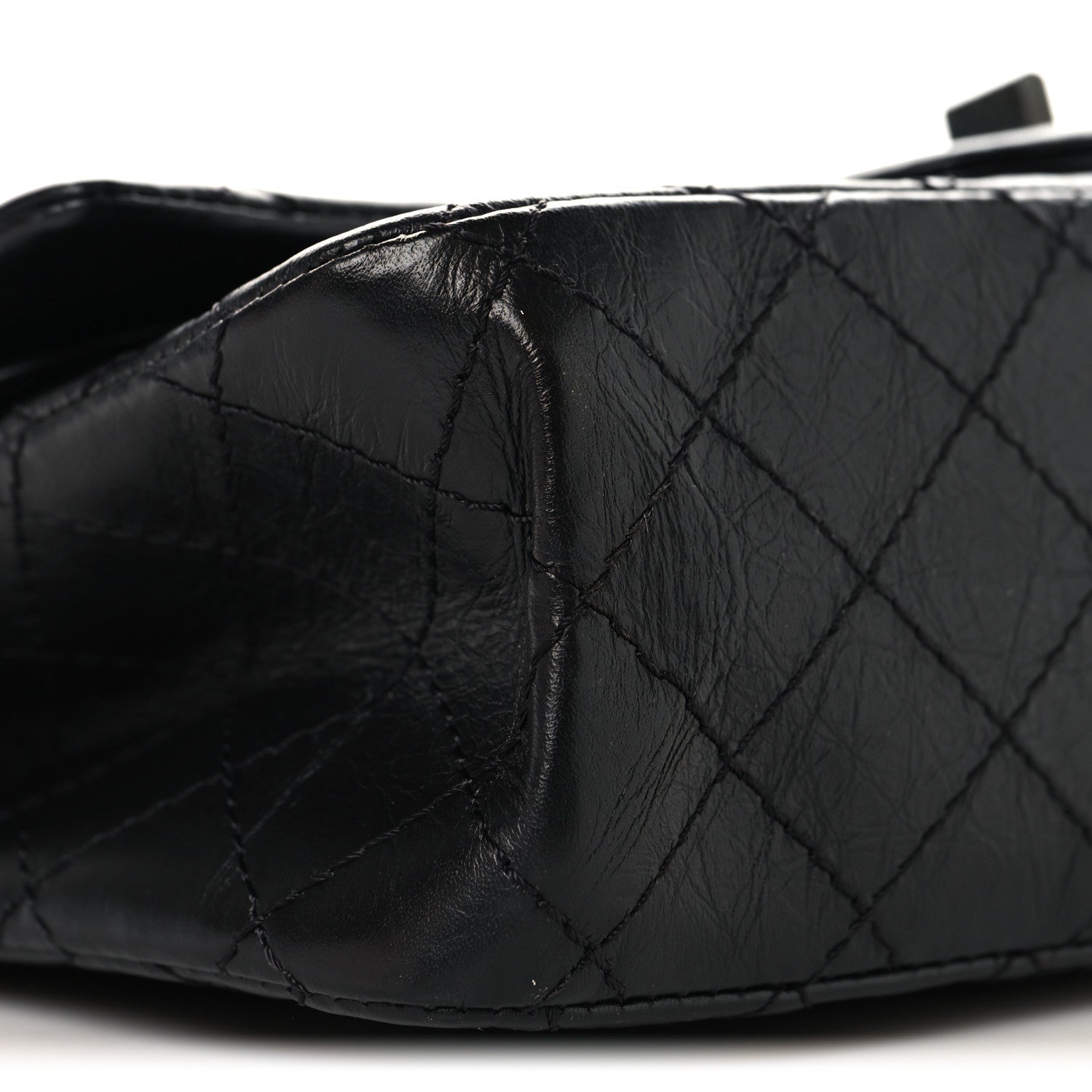 Aged Calfskin Quilted 2.55 Reissue 225 Flap So Black So Black