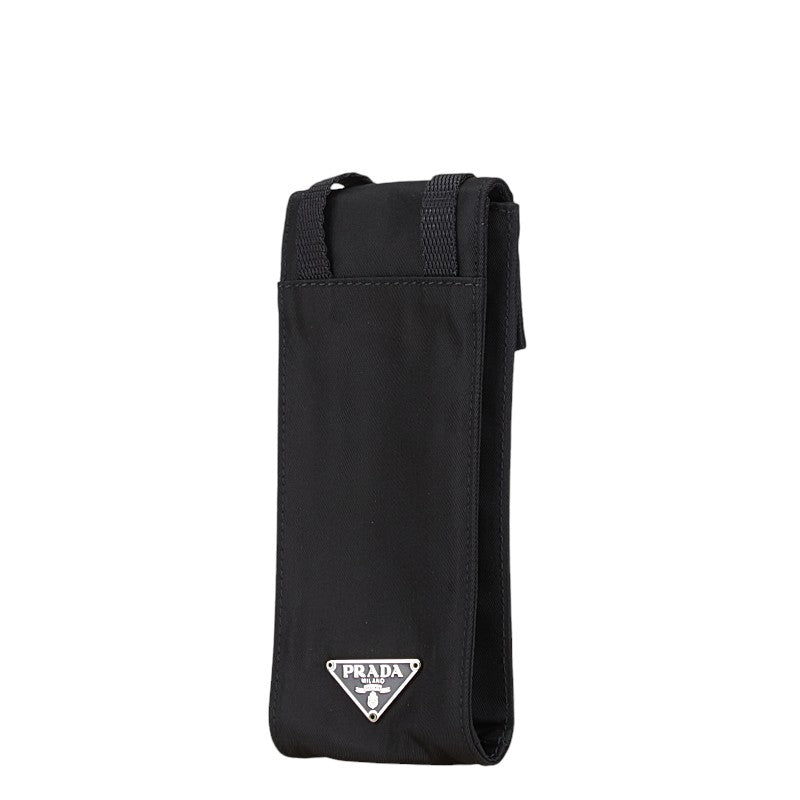 Prada Triangle Logo Plate Nylon Shoulder Bag
