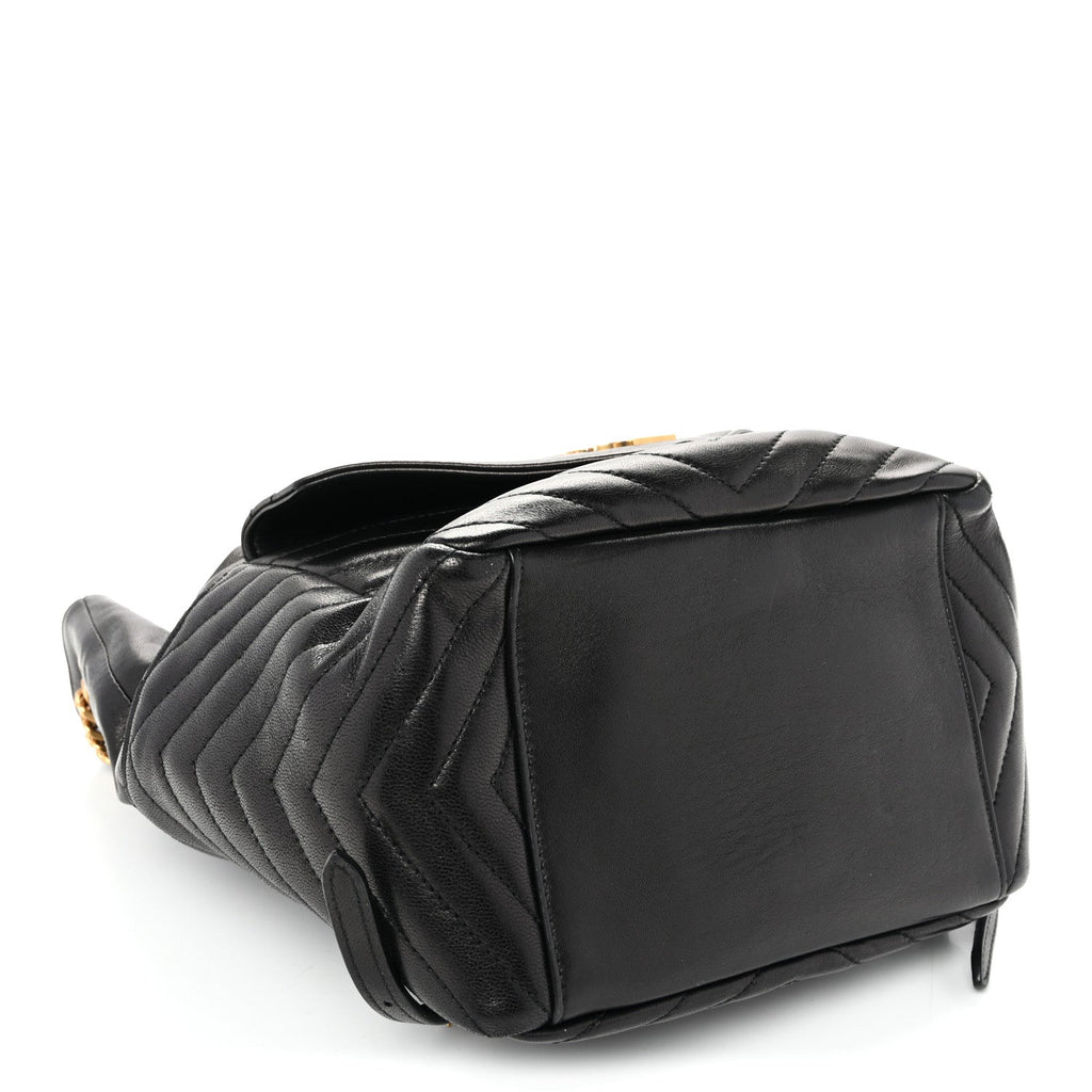 Lambskin Matelasse Monogram Joe Backpack Black