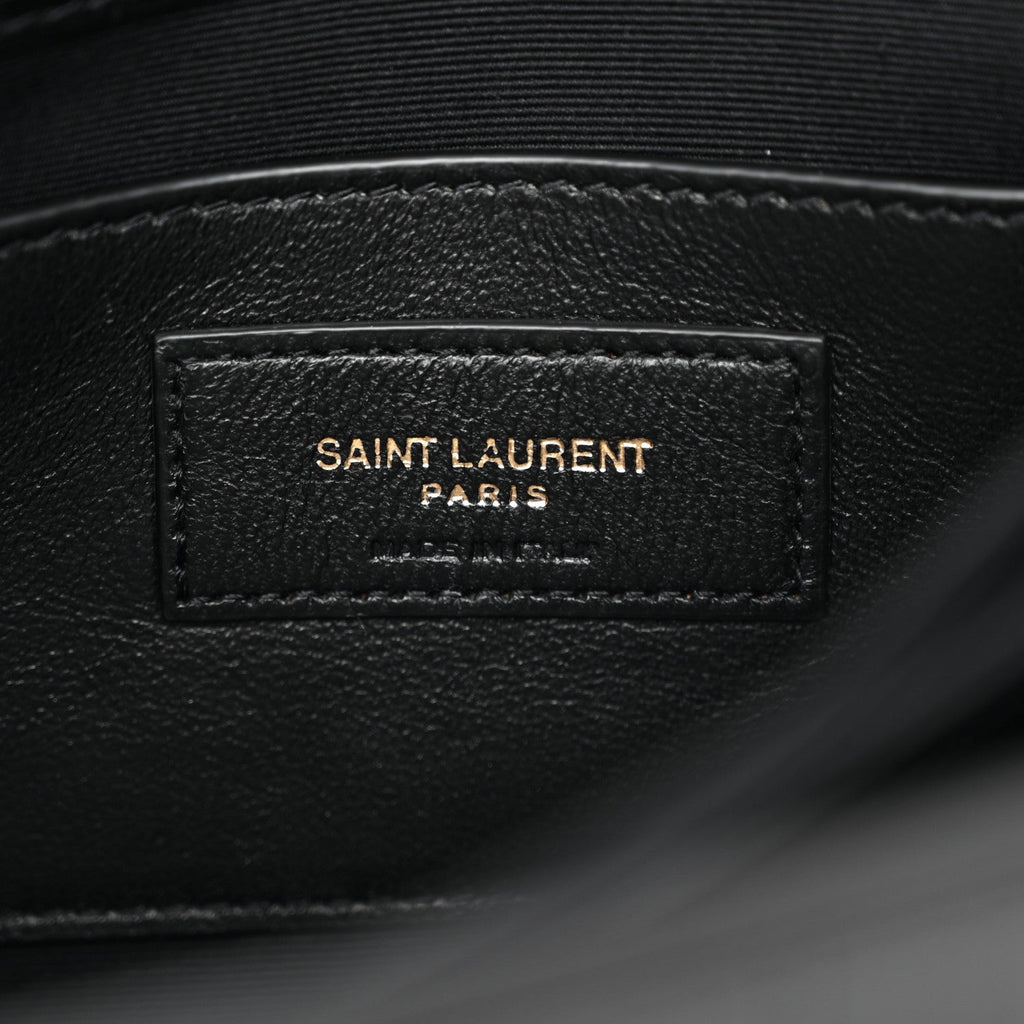 Calfskin Crocodile Embossed Monogram Small Sunset Black
