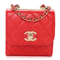 Lambskin Quilted Mini Trendy CC Chain Wallet Black