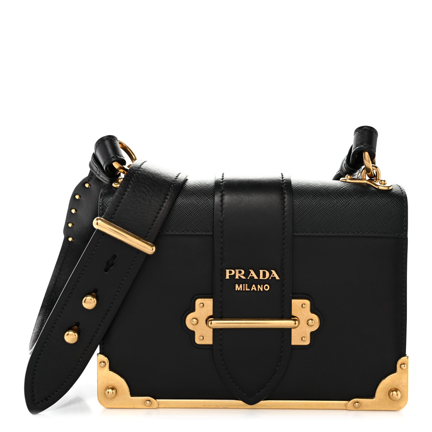City Calf Saffiano Cahier Bag Black