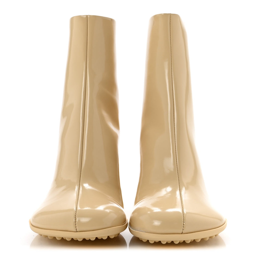 Latex Atomic Mid Heel Ankle Boots 40 Rubber