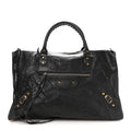 Agneau Laser Cut Cross Classic Gold Hardware Work Grey