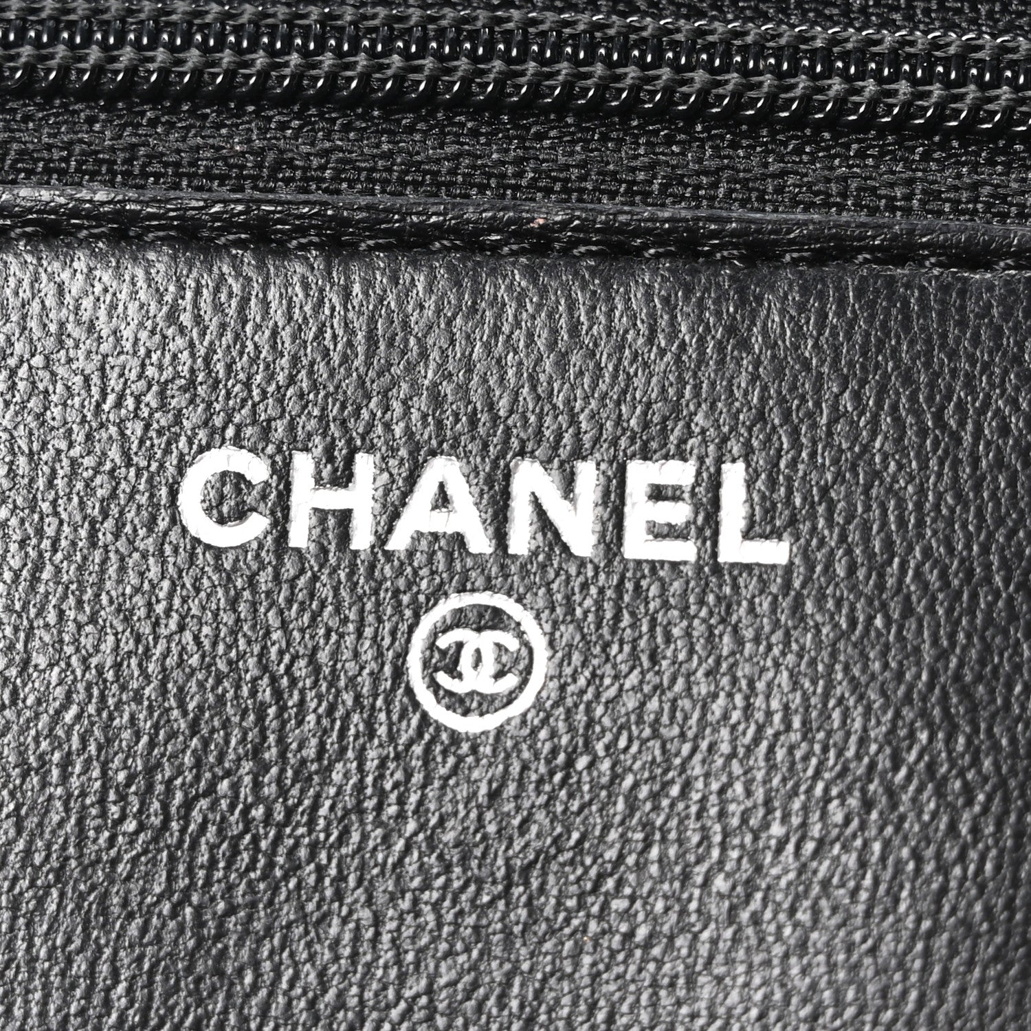 Lambskin Quilted Wallet On Chain WOC Black