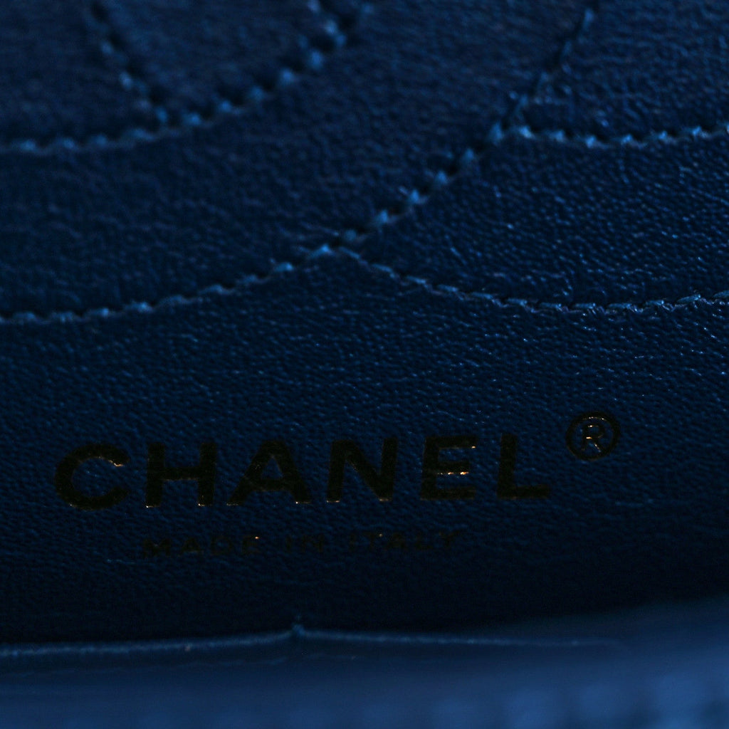 Metallic Calfskin Quilted 2.55 Reissue 225 Flap Blue