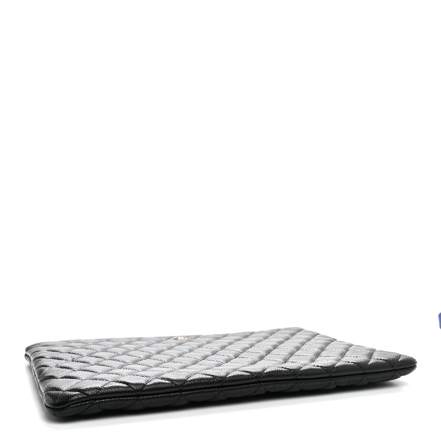 Caviar Quilted Large Cosmetic Case Black